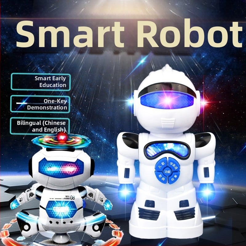 Električni edukativni robot-igrač za predškolce sa zvukom i svjetlom, muzika i ples, ABS materijal, za djecu 4–6 godina, bez memorije