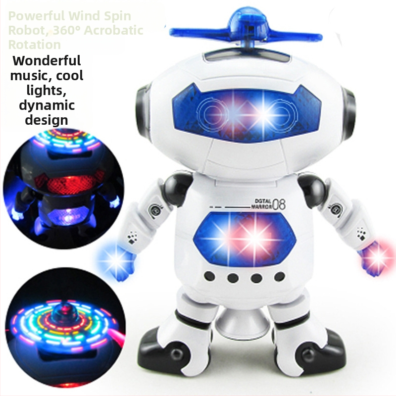 Električni edukativni robot-igrač za predškolce sa zvukom i svjetlom, muzika i ples, ABS materijal, za djecu 4–6 godina, bez memorije