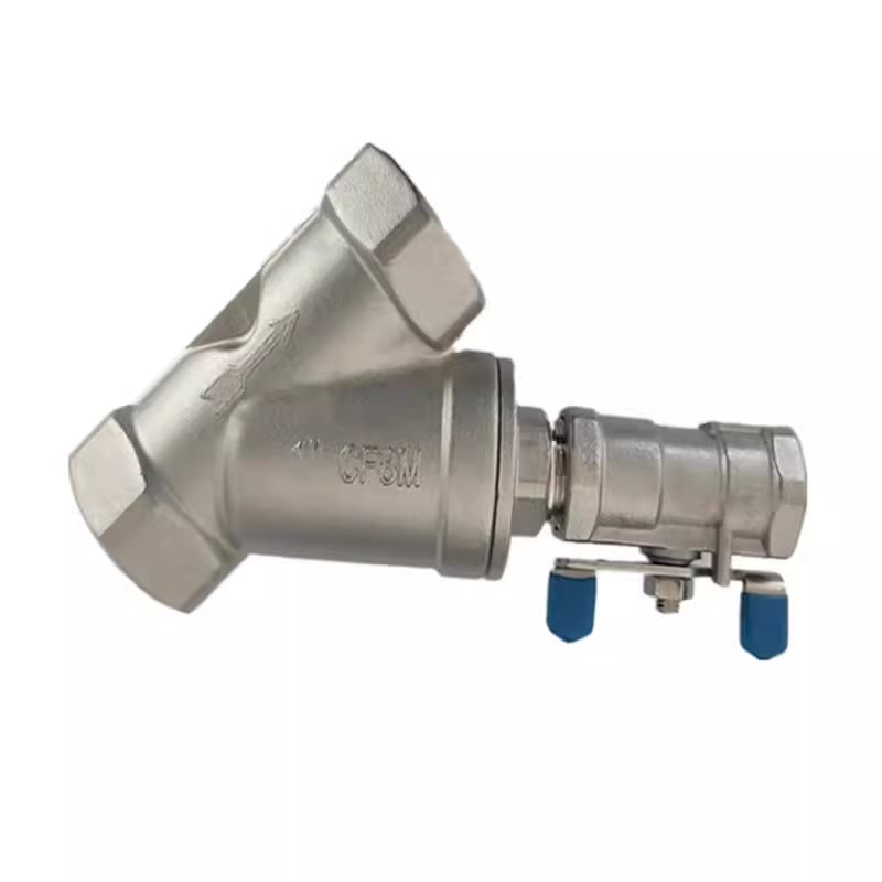 Φίλτρο βαλβίδας από ανοξείδωτο χάλυβα, τύπος Υ, χωρίς αποσυναρμολόγηση, με εσωτερικό και εξωτερικό νήμα, για μη διαβρωτικό αέριο