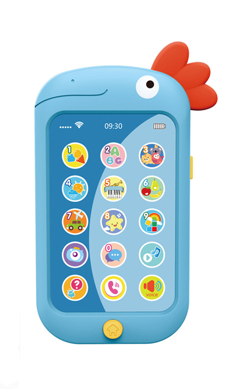 Huanger Rana edukativna igračka — Crtani dodirni ekran Zubalo Telefon uz glazbu i svjetla (ABS, 0–3 godine)