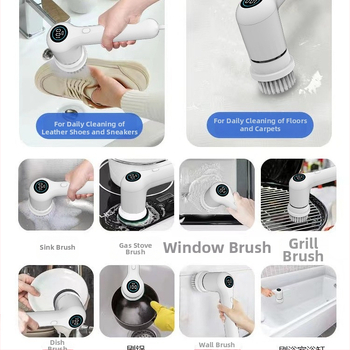 Perie electrică pentru pantofi – perie de curățare multifuncțională, portabilă, fără fir, corp din plastic, lansată în 2023