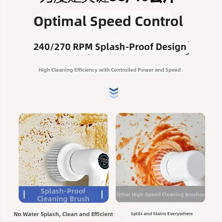 Perie electrică pentru pantofi – perie de curățare multifuncțională, portabilă, fără fir, corp din plastic, lansată în 2023