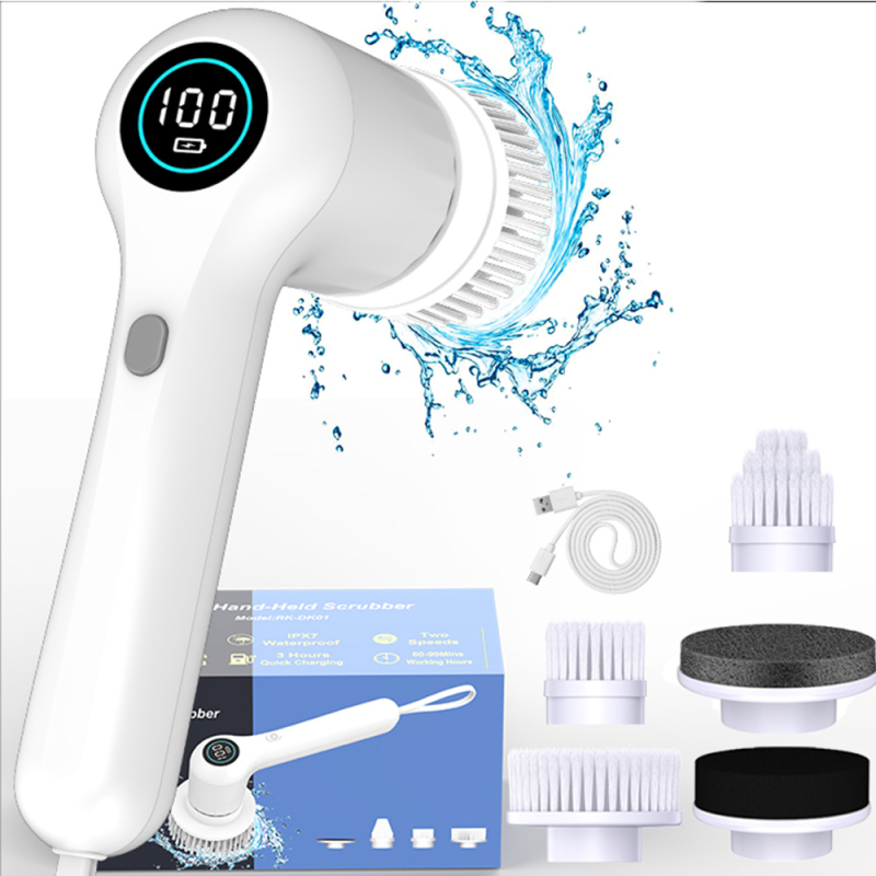 Perie electrică pentru pantofi – perie de curățare multifuncțională, portabilă, fără fir, corp din plastic, lansată în 2023