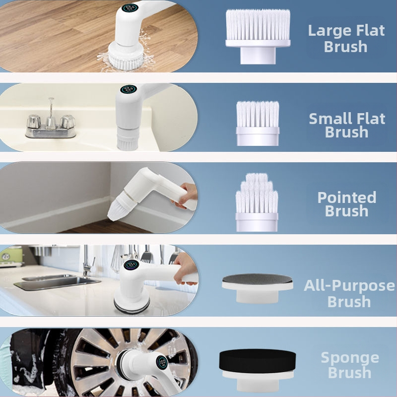 Perie electrică pentru pantofi – perie de curățare multifuncțională, portabilă, fără fir, corp din plastic, lansată în 2023