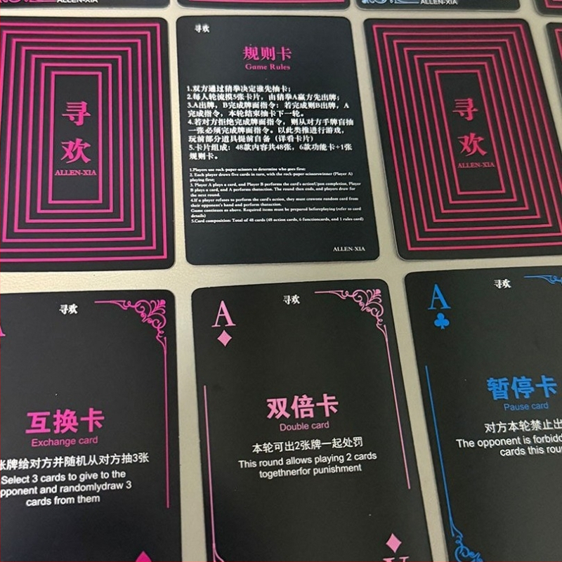 Igra s kartama za dvoje — interaktivna društvena igra u pokerskom stilu (Materijal: papir; Vrsta: poker; Pakiranje: torba; Dobna granica: 14+; Razvoj emocija)