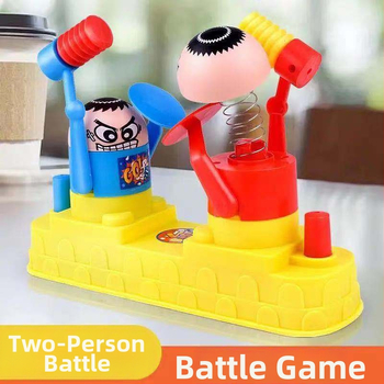 Stolna dvostruka borbena igra za djecu – plastična konstrukcija, dvostruka interaktivna igračka, crtani slatki stil, roditelj-dijete borba, dobna granica 15–35