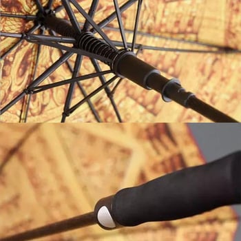 Dugi kišobran s dvostrukim slojem i prilagođenim logom, 190T Impact platno, 8 rebara od vlakna, automatsko otvaranje, EVA drška