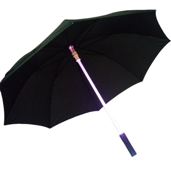 Ομπρέλα LED με σχέδιο Lightsaber Star Wars, προσαρμοσμένο λογότυπο, χειροκίνητο άνοιγμα/κλείσιμο, σκελετός με 8 ίνες