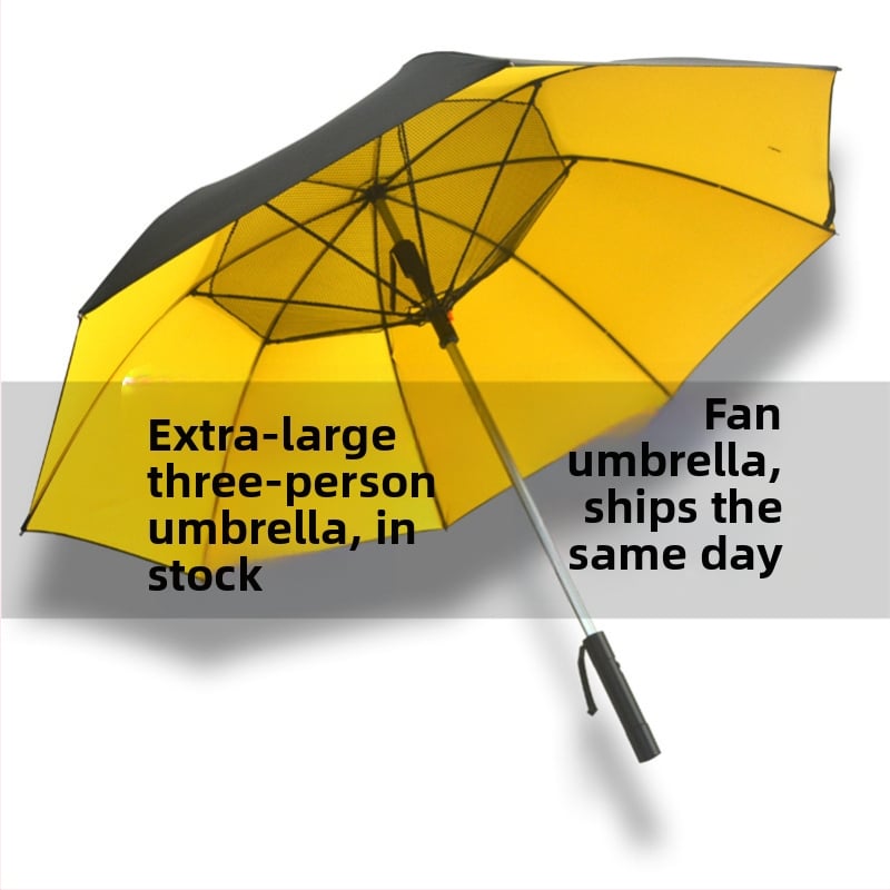 Kišobran za kišu i sunce s dugom drškom — okvir sa 8 žica, automatsko otvaranje, šipka od legure, plastična drška