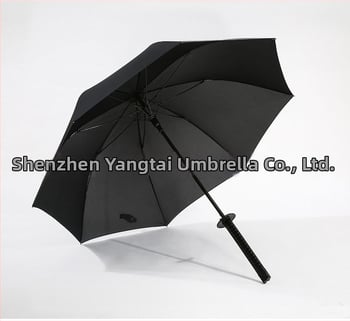 Ομπρέλα με μακριά λαβή, 8 ινώδεις ράβδες, αυτόματο άνοιγμα, κάλυμμα από πολυεστέρα 190T, πλαστικό χερούλι