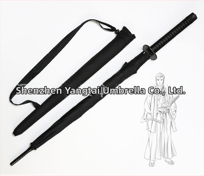 Ομπρέλα με μακριά λαβή, 8 ινώδεις ράβδες, αυτόματο άνοιγμα, κάλυμμα από πολυεστέρα 190T, πλαστικό χερούλι