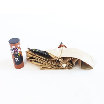 Ομπρέλα πέντε τμημάτων με 6 αλουμινένιες ράβδες και στήλη, κάλυμμα πολυεστερ 190T, χειροκίνητο άνοιγμα, προσαρμοσμένο λογότυπο