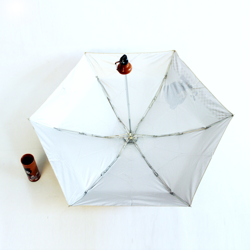 Ομπρέλα πέντε τμημάτων με 6 αλουμινένιες ράβδες και στήλη, κάλυμμα πολυεστερ 190T, χειροκίνητο άνοιγμα, προσαρμοσμένο λογότυπο