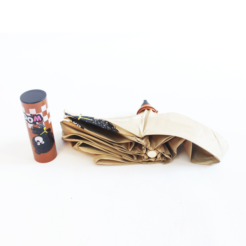 Ομπρέλα πέντε τμημάτων με 6 αλουμινένιες ράβδες και στήλη, κάλυμμα πολυεστερ 190T, χειροκίνητο άνοιγμα, προσαρμοσμένο λογότυπο