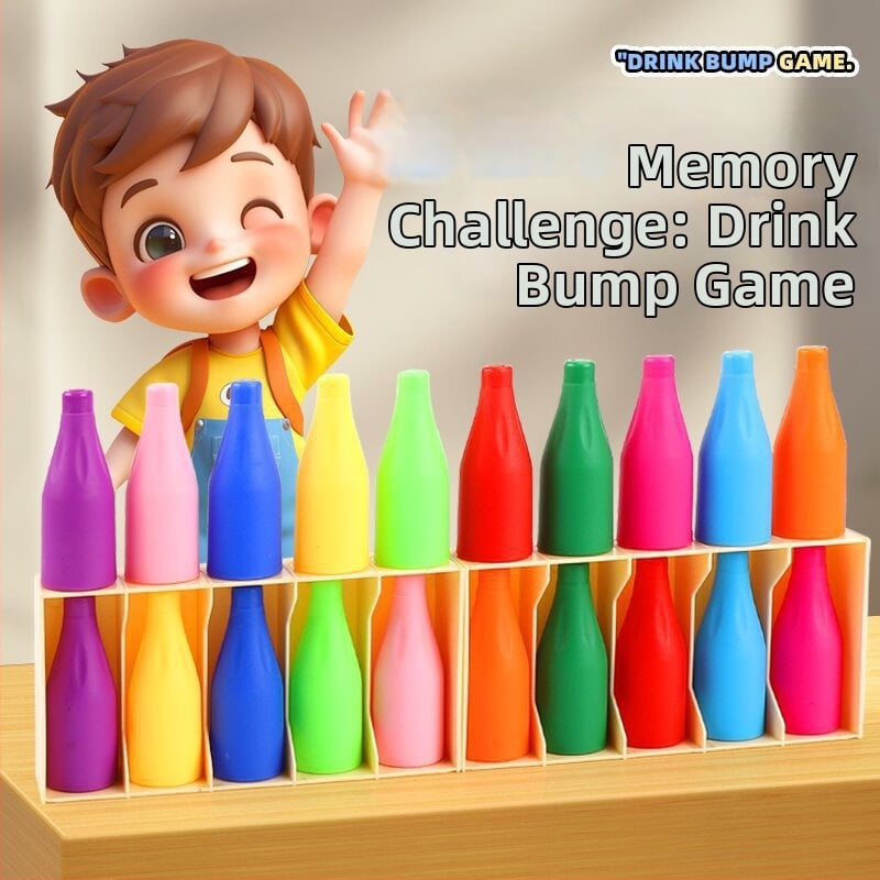 Plastična društvena igra za pamćenje i logičko razmišljanje: sparivanje napitaka po bocama, interaktivna edukativna igra za djecu 4–6 godina