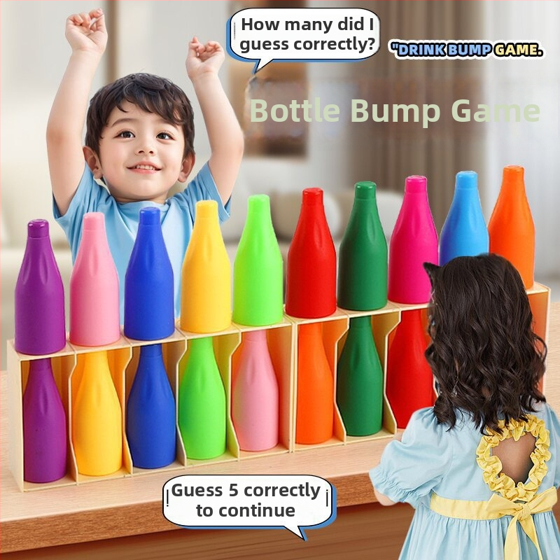 Plastična društvena igra za pamćenje i logičko razmišljanje: sparivanje napitaka po bocama, interaktivna edukativna igra za djecu 4–6 godina