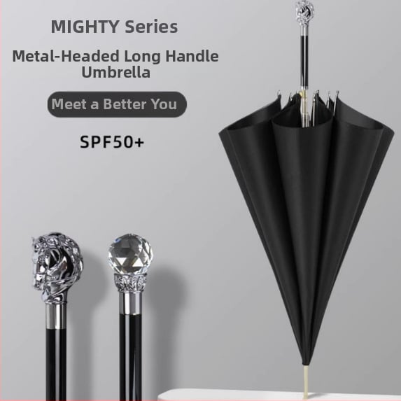 Διαφημιστική ομπρέλα με 8 βραχίονες από αλουμίνιο, λαβή από αλουμίνιο, αυτόματο άνοιγμα, μακρύ χερούλι, ύφασμα 190T