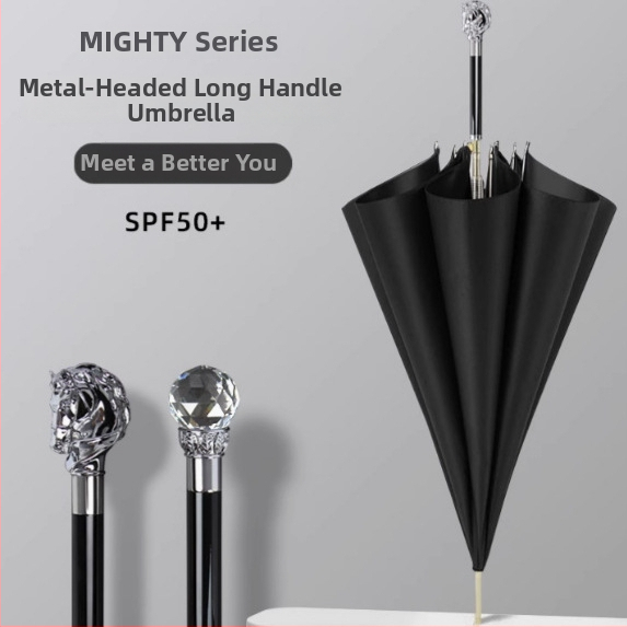 Διαφημιστική ομπρέλα με 8 βραχίονες από αλουμίνιο, λαβή από αλουμίνιο, αυτόματο άνοιγμα, μακρύ χερούλι, ύφασμα 190T