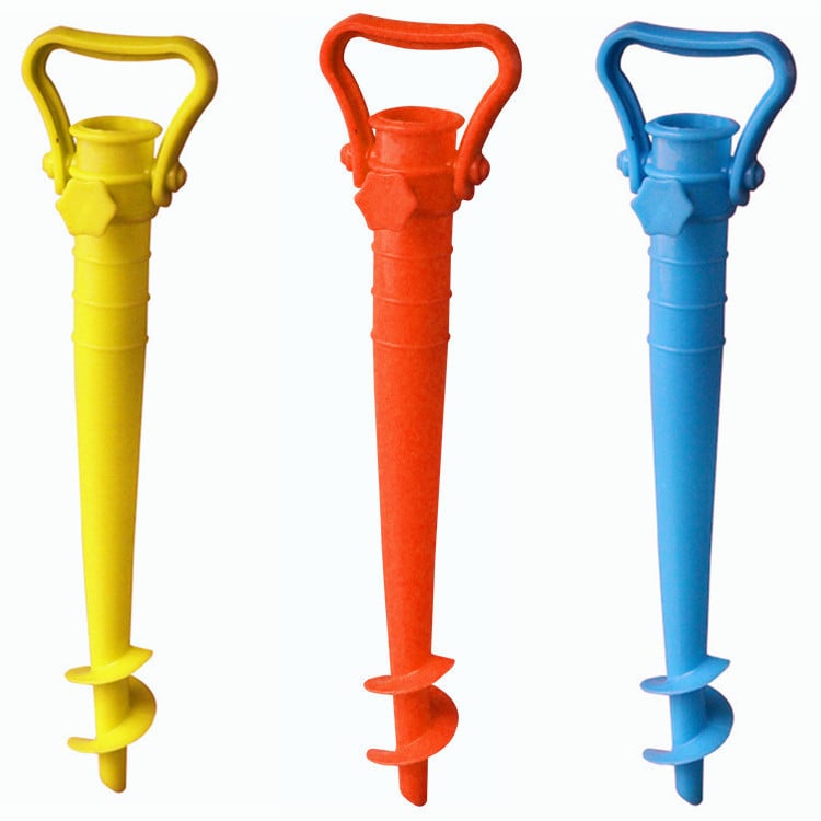 Ομπρέλα παραλίας με πλαστικό κάλυμμα και πλαστικό λαβή; χειροκίνητο άνοιγμα και κλείσιμο; μακριά λαβή, κλασικό στυλ; για ενήλικες.