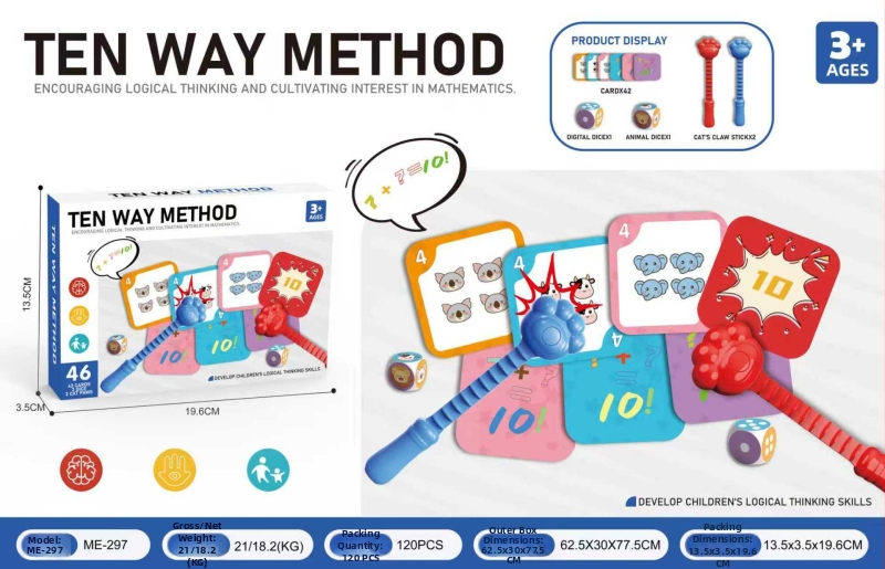 Ten-Point Method Joc de societate pentru familie — antrenament de atenție și concentrare, reflexe, coordonare mână-ochi și dezvoltare intelectuală. Material: plastic. Brand: Rongyi Toys. Pentru vârste 4–14.