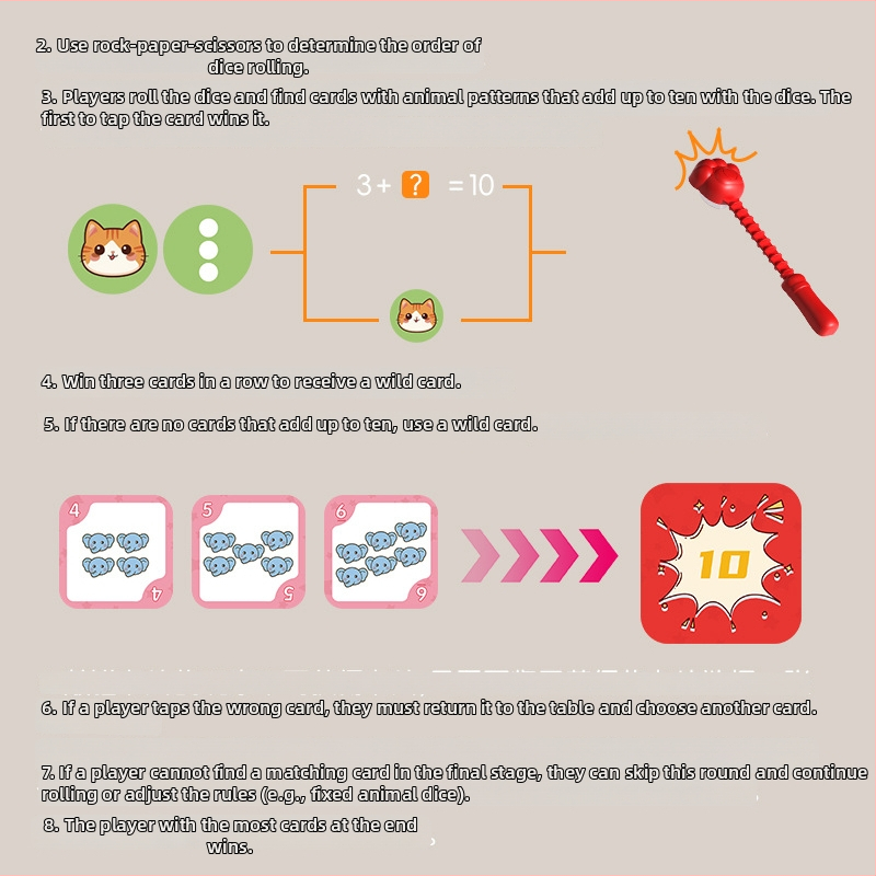 Ten-Point Method Joc de societate pentru familie — antrenament de atenție și concentrare, reflexe, coordonare mână-ochi și dezvoltare intelectuală. Material: plastic. Brand: Rongyi Toys. Pentru vârste 4–14.