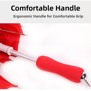 Ομπρέλα γάμου σε σχήμα καρδιάς, με αυτόματο άνοιγμα, 16 ακτίνες, αλουμινένιος κεντρικός σωλήνας, ύφασμα 190T Impact Cloth, προσαρμόσιμη