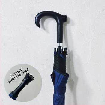 Dugi kišobran s automatskim otvaranjem, 8 vlaknastih rebara, vlaknasti štap, plastična drška, 190T tkanina, otporan na vjetar i kišu, moguć tisk loga, promotivni poklon