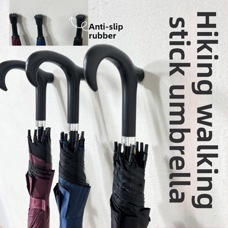 Dugi kišobran s automatskim otvaranjem, 8 vlaknastih rebara, vlaknasti štap, plastična drška, 190T tkanina, otporan na vjetar i kišu, moguć tisk loga, promotivni poklon