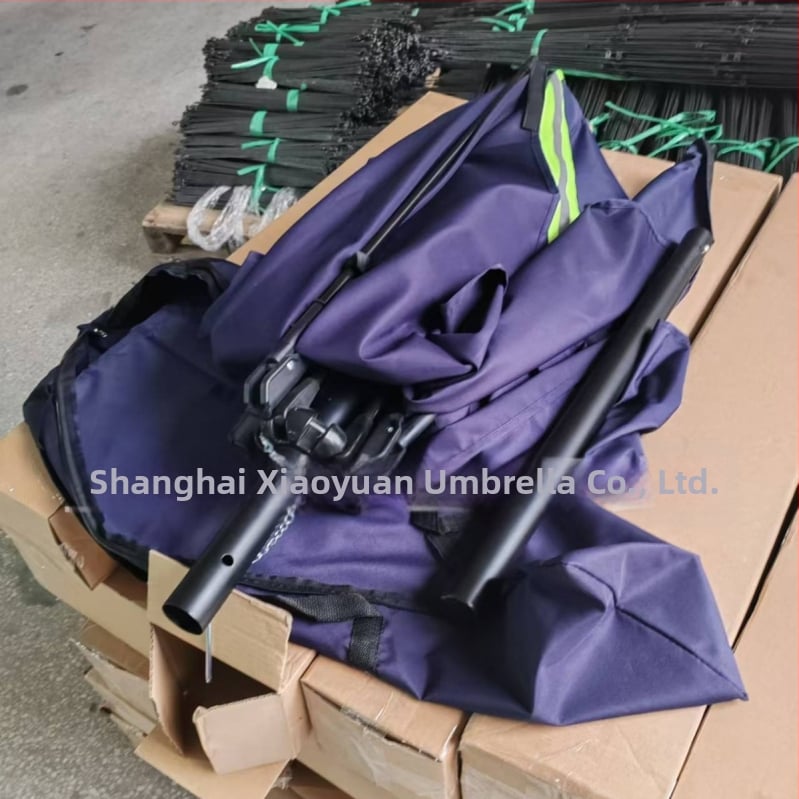 Barijera u obliku kišobrana s vlaknastim rebara i čeličnim okvirom, sklopiva, ručno otvaranje i zatvaranje, poliester tkanina