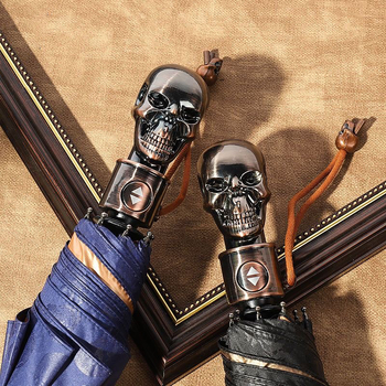 Trostrano sklopivi kišobran s 8 rebara, automatsko otvaranje, čelična osovina i ručka, Impact Cloth tkanina, mogućnost tiskanja loga