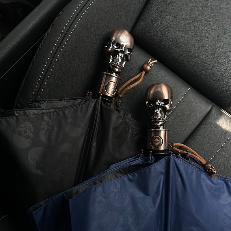 Trostrano sklopivi kišobran s 8 rebara, automatsko otvaranje, čelična osovina i ručka, Impact Cloth tkanina, mogućnost tiskanja loga