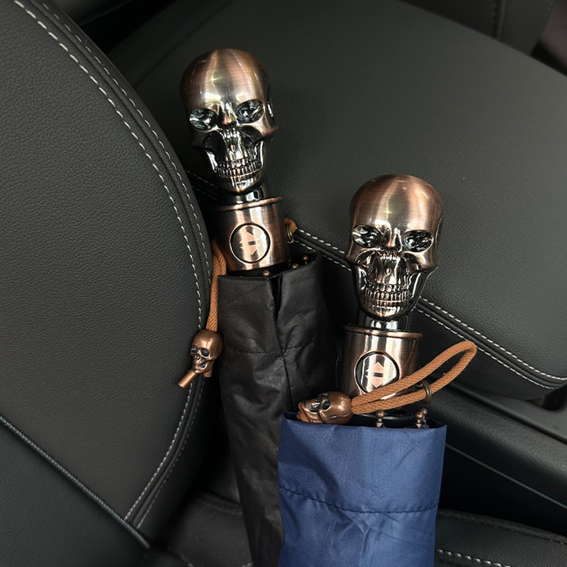 Trostrano sklopivi kišobran s 8 rebara, automatsko otvaranje, čelična osovina i ručka, Impact Cloth tkanina, mogućnost tiskanja loga