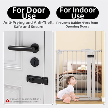 Zăvor pentru ușă din aliaj de aluminiu, anti-furt, fără găuri, pentru uși de cameră și baie (Model LL-LHJCX2024823, Brand The First Force)