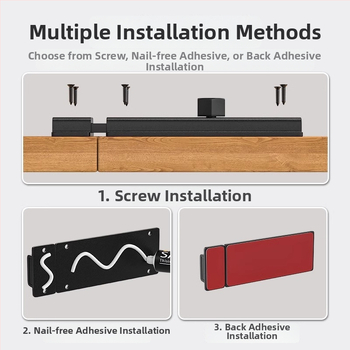 Zăvor pentru ușă din aliaj de aluminiu, anti-furt, fără găuri, pentru uși de cameră și baie (Model LL-LHJCX2024823, Brand The First Force)