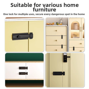 Zăvor pentru ușă din aliaj de aluminiu, anti-furt, fără găuri, pentru uși de cameră și baie (Model LL-LHJCX2024823, Brand The First Force)