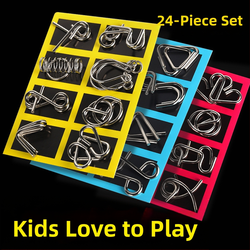 Metalni puzzle s devet prstenova — 8-dijelni set, edukativna igra za uzrast 15–35 godina