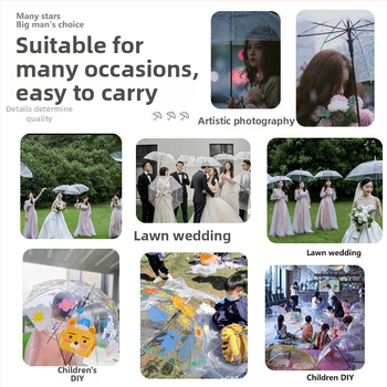 16-okraki ojačani prozirni poslovni kišobran s prilagođenim logotipom, automatsko otvaranje, duga drška — korporativni reklamni kišobrani, veleprodaja