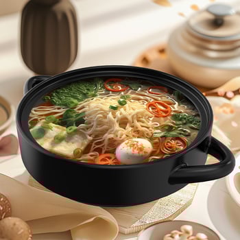 Vas ceramic de lut pentru orez, tocană și supă; compatibil cu flacără deschisă; rezistent la căldură, utilizare casnică