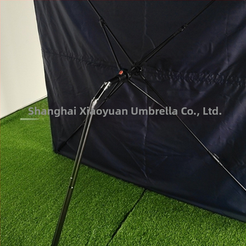 Preklopna barijera u kišobrana s 4 rebara, poliester tkanina, središnja šipka od čelika i aluminijska ručka