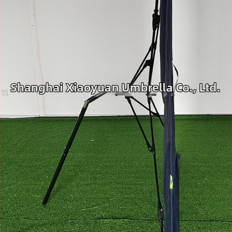 Preklopna barijera u kišobrana s 4 rebara, poliester tkanina, središnja šipka od čelika i aluminijska ručka