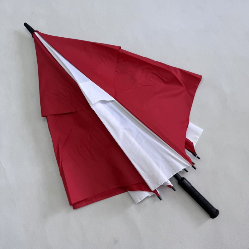 Fengyuqing golf kišobran, kvadratni dvostruki otporan na vjetar, automatsko otvaranje, duga drška, ravna šipka, prilagođeni logotip