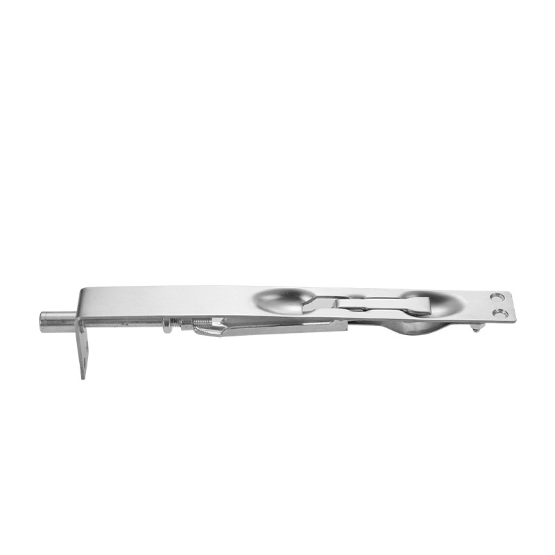 L-tip skriveni čep za vrata, od nehrđajućeg čelika, mat završna obrada (Double-hole concealed bolt; F-type latch; Stainless steel; Brushed finish; New Chinese style)