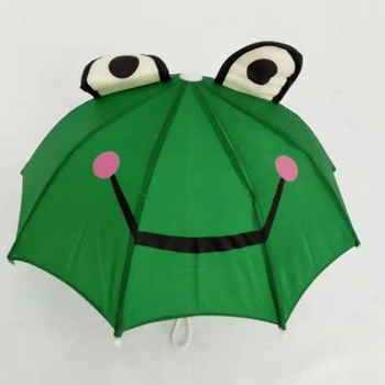 Dječji 3D kišni kišobran s oblikom životinjskih ušiju, karikaturni dizajn, najlonska navlaka 190T, 6 rebara od vlakna, čelična šipka, plastična ručka, ručno otvaranje