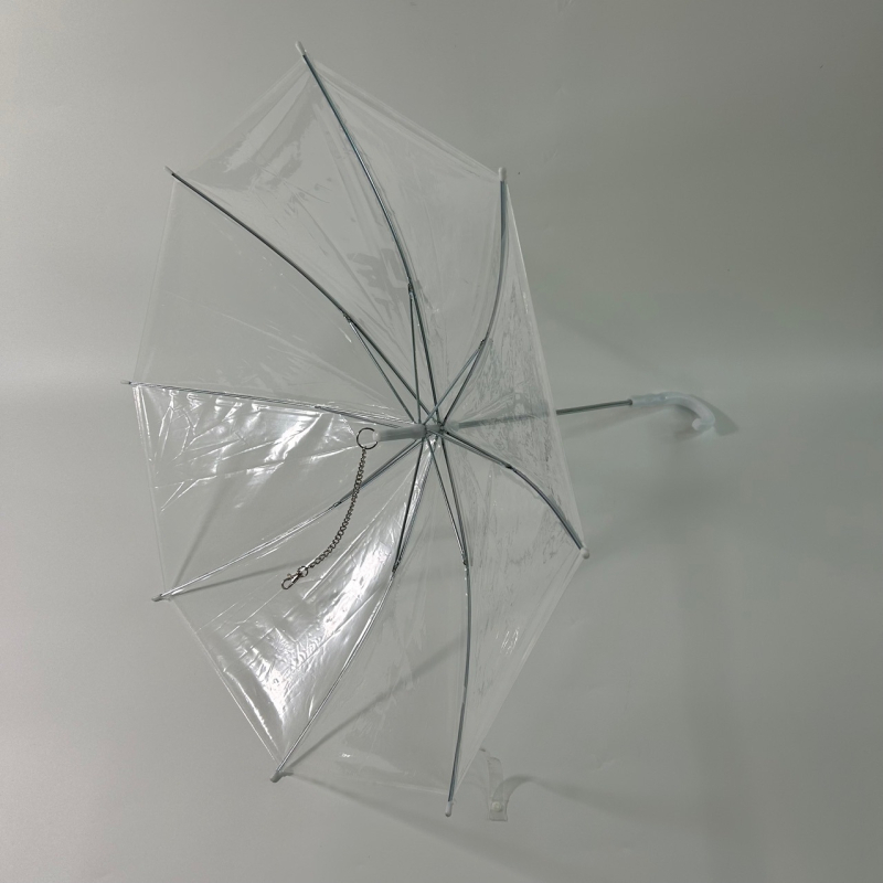 Parasol za kućne ljubimce za vanjsku upotrebu — plastični pokrov, čelične rebra, čelična šipka, bez ručke, kreativan dizajn