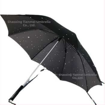 LED osvijetljeni kišobran sa srednjim drškom, automatsko otvaranje, ručno zatvaranje, 8 rebara od vlakana, EVA osovina, mogućnost prilagođenog logotipa