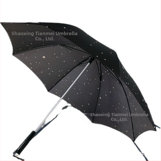 LED osvijetljeni kišobran sa srednjim drškom, automatsko otvaranje, ručno zatvaranje, 8 rebara od vlakana, EVA osovina, mogućnost prilagođenog logotipa