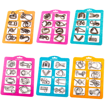 Puzzle od devet lanaca, metalni osmerodjelni set, za uzrast 7–14 godina, mogućnost uzorka prilagodbe