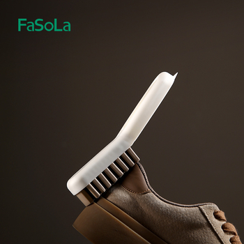Četka za cipele od velura s mekanim vlaknima (PP, TPR; FaSoLa; njega cipala; moderni minimalistički dizajn)