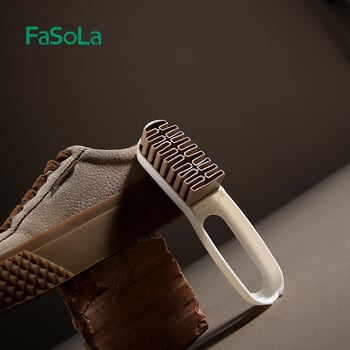Četka za cipele od velura s mekanim vlaknima (PP, TPR; FaSoLa; njega cipala; moderni minimalistički dizajn)
