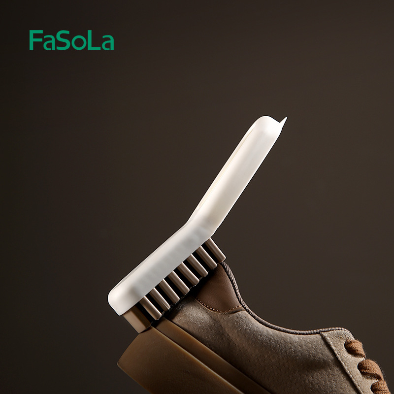 Četka za cipele od velura s mekanim vlaknima (PP, TPR; FaSoLa; njega cipala; moderni minimalistički dizajn)